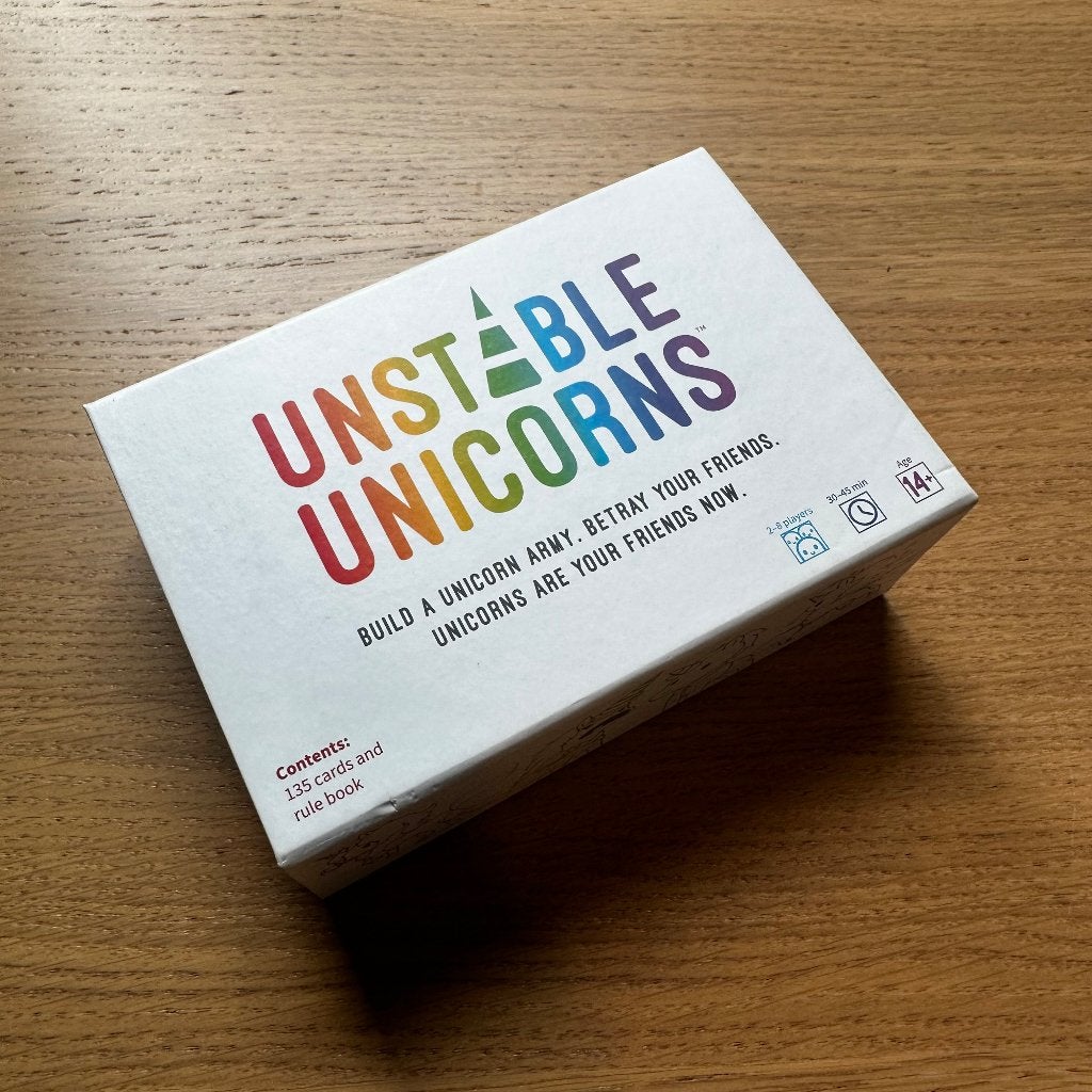 Unstable Unicorns Card Game - Kickstarter Original, Hobby en Vrije tijd, Een of twee spelers, Ophalen, Zo goed als nieuw, Unstable Unicorns