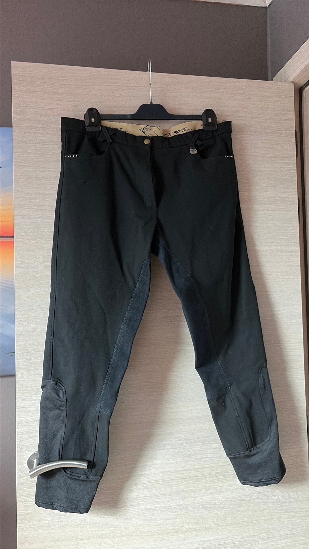 Zwarte paardrijbroek, Dieren en Toebehoren, Paardrijkleding, Ophalen of Verzenden, Zo goed als nieuw