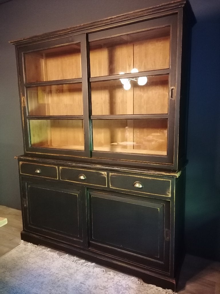 Vitrinekast in teak, Huis en Inrichting, Kasten | Vitrinekasten, Ophalen