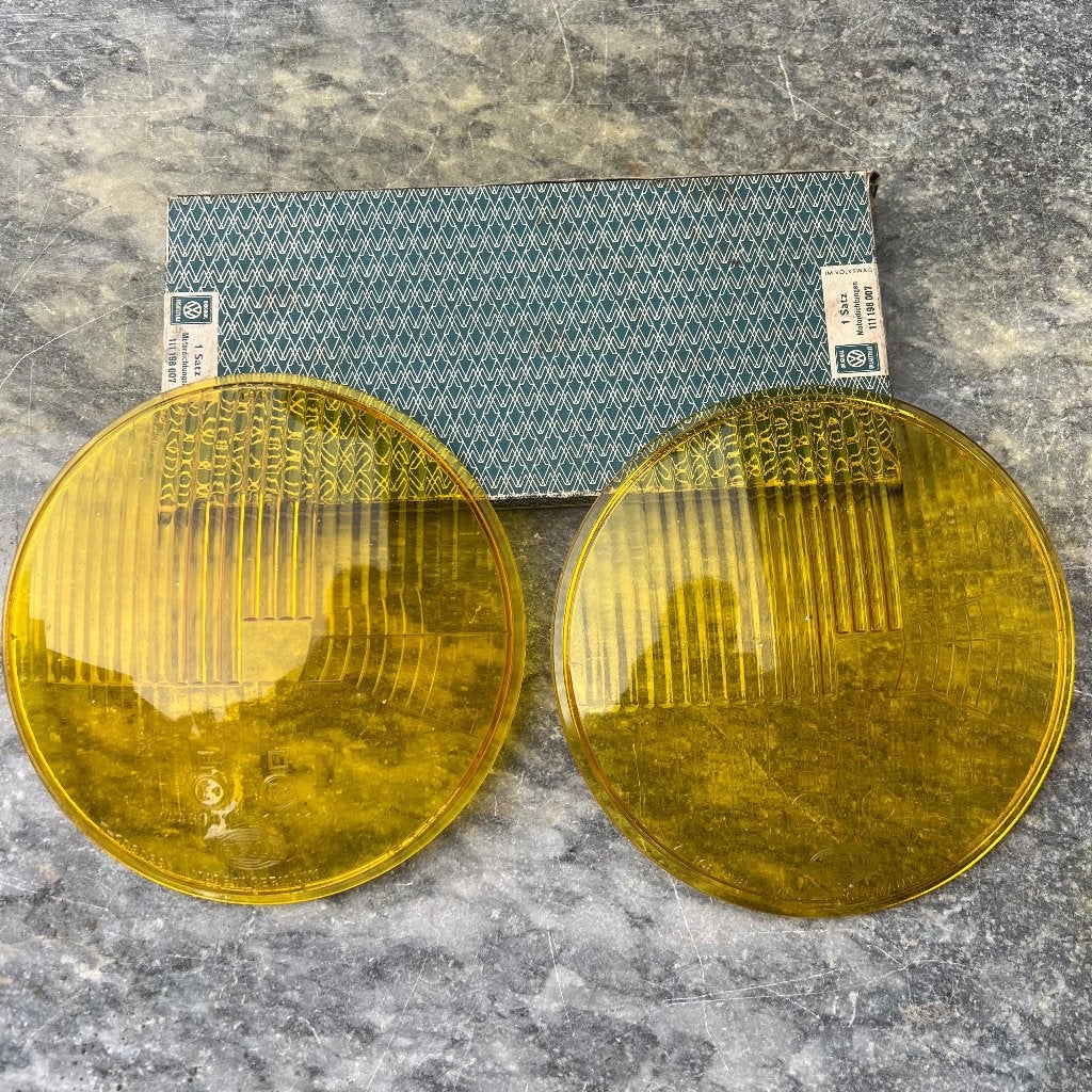 VW HELLA gele koplampglazen Beetle, Auto-onderdelen, Verlichting, Ophalen of Verzenden, Volkswagen