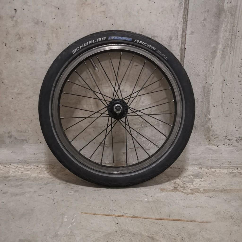 16" voorwiel met Schwalbe band, Ophalen, Brompton