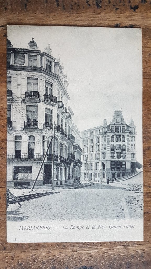Postkaart Mariakerke Oostende Rampe New Grand Hôtel, Verzamelen, Ophalen of Verzenden, Voor 1920, Ongelopen, West-Vlaanderen