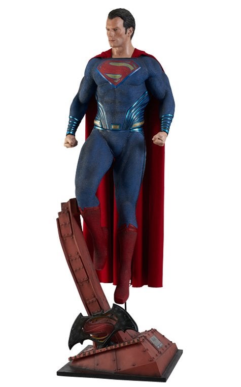 Superman-Levensgroot standbeeld - 2,35m H, Verzamelen, Beelden en Beeldjes, Zo goed als nieuw, Fantasy, Ophalen