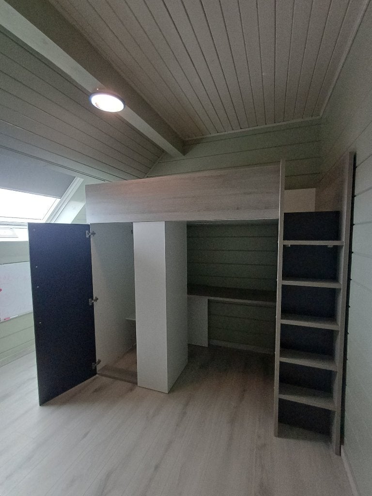 Hoogslaper met bureau en kast, Ophalen, Gebruikt, Hoogslaper