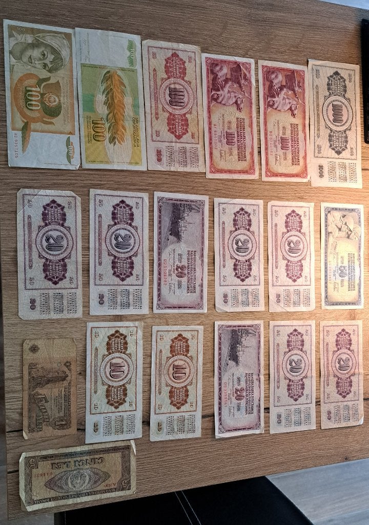 Oud yougoslavisch biljetten, Ophalen of Verzenden, Bankbiljetten