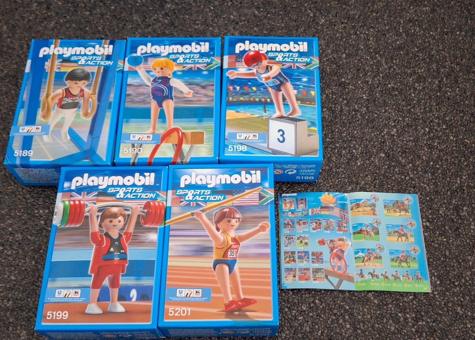 5 doosjes nieuw Playmobil Olympische Spelen 2011, Complete set, Nieuw, Ophalen of Verzenden, Sports & action