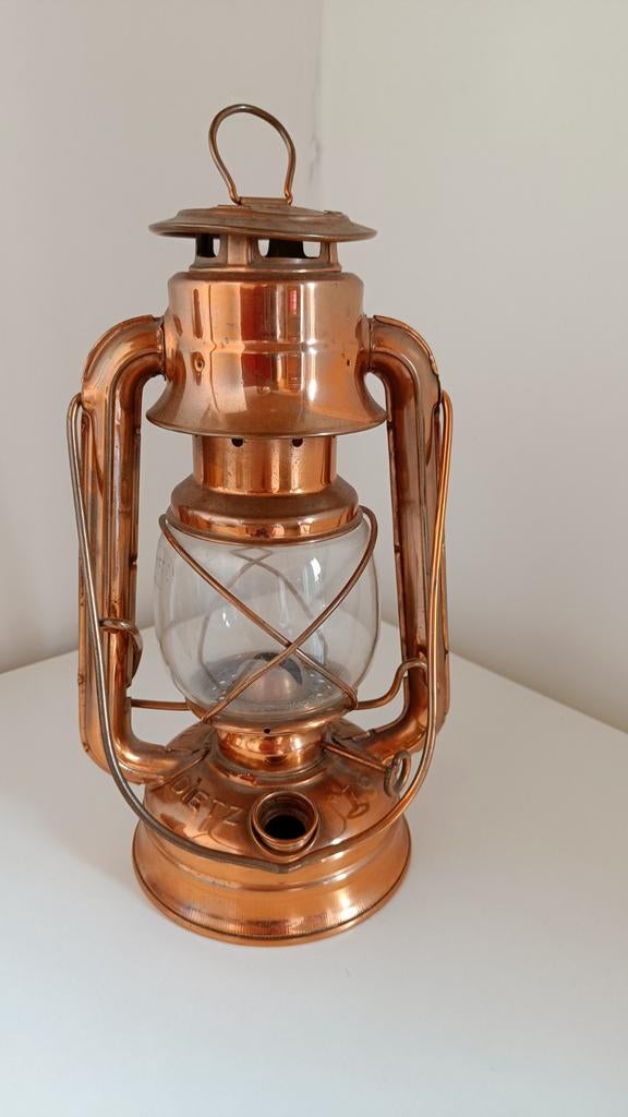 Koperen petroleum lamp, Ophalen