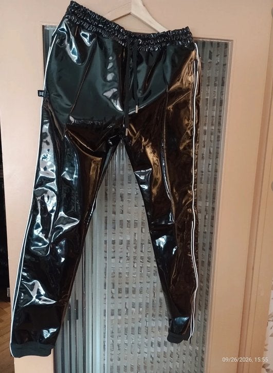 Training pantalon pvc boxer Barcelona noir brillant gay, Enlèvement ou Envoi, Boxer Barcelona, Noir, Taille 52/54 (L)