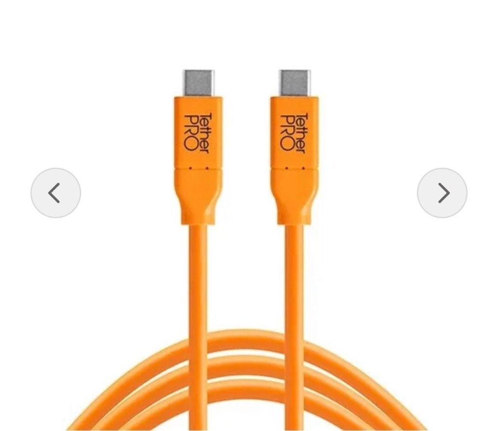 TETHER TOOLS TETHERPRO USB-C TO USB-C 4,6M ORANJE, Ophalen, Zo goed als nieuw, Overige merken, Overige typen