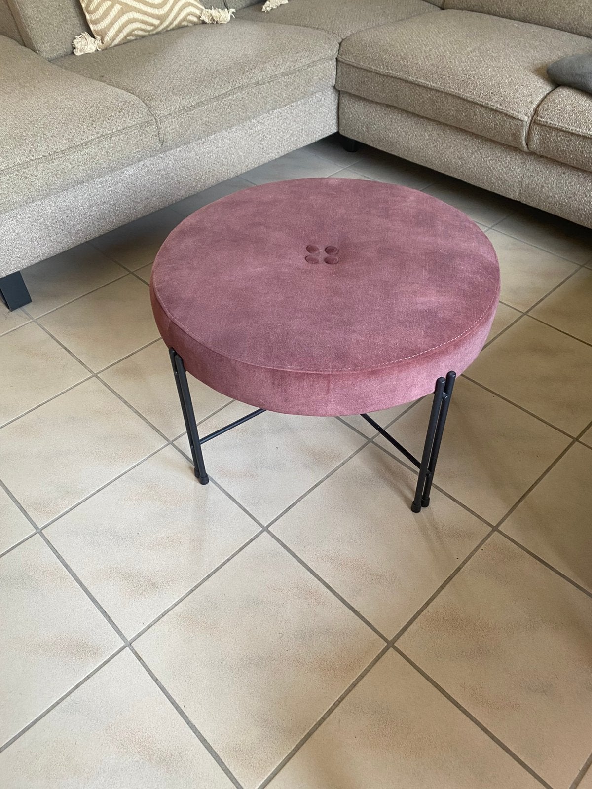 Pouf de chez Cris oliver, Huis en Inrichting, Zitzakken, Ophalen, Zo goed als nieuw, Zitzak