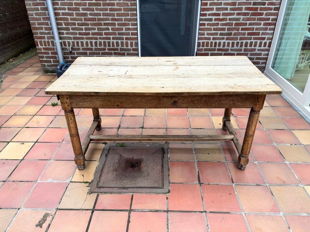 Oude franse eiken boeren tafel, Ophalen