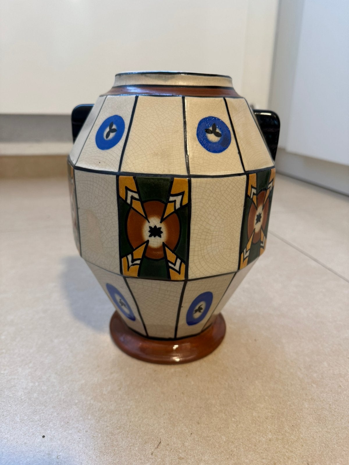 Art Deco vaas, Ophalen