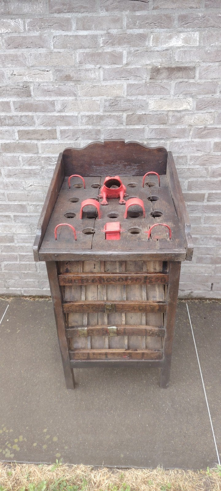 puddebak, kikkerspel, Ophalen