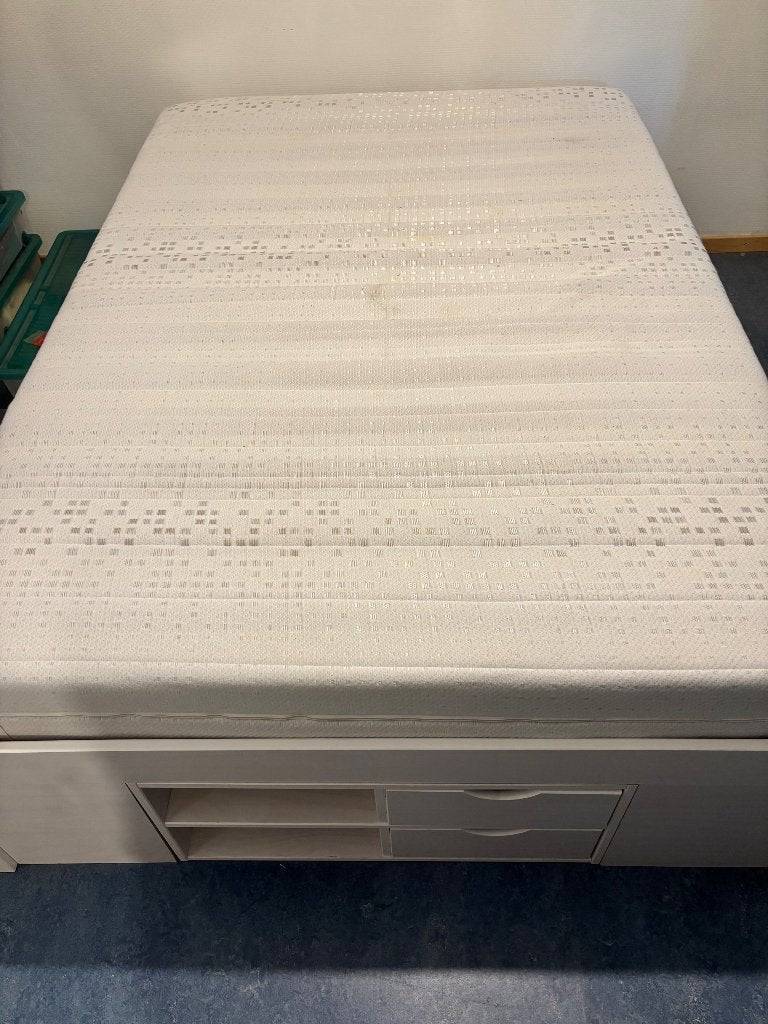 2 persoonsbed, Huis en Inrichting, Slaapkamer | Bedden, Ophalen, Wit, Tweepersoons, 140 cm