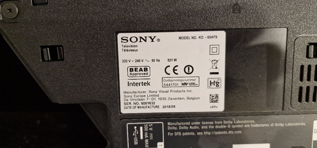 GEZOCHT: Sony KD-65AF9 of een Sony KD-55AF9, Audio, Tv en Foto, Ophalen of Verzenden, 100 cm of meer, OLED, Sony