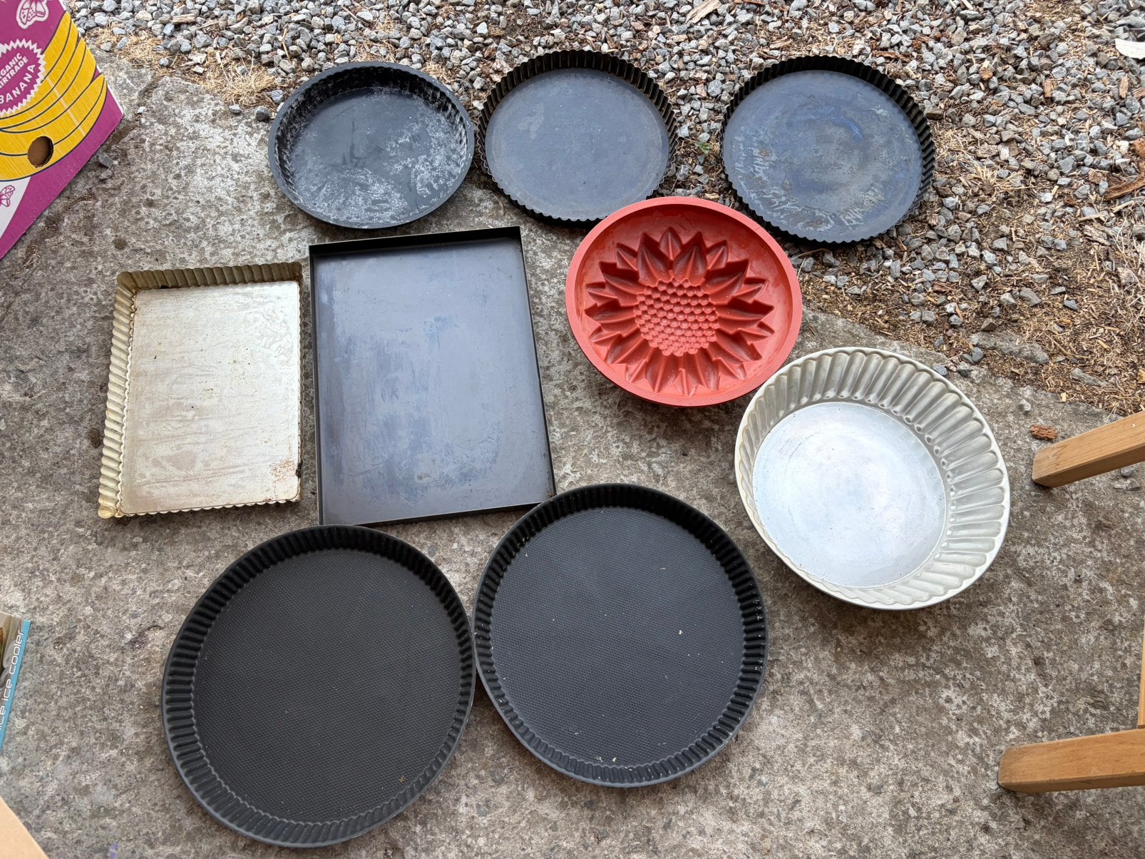 Ensemble de 9 moules à patisseries / gâteaux, Maison & Meubles, Enlèvement, Utilisé