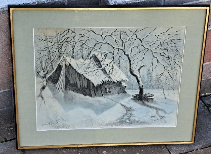 pastel chaumiere a volsom signe pol craps, Enlèvement ou Envoi, Pastel