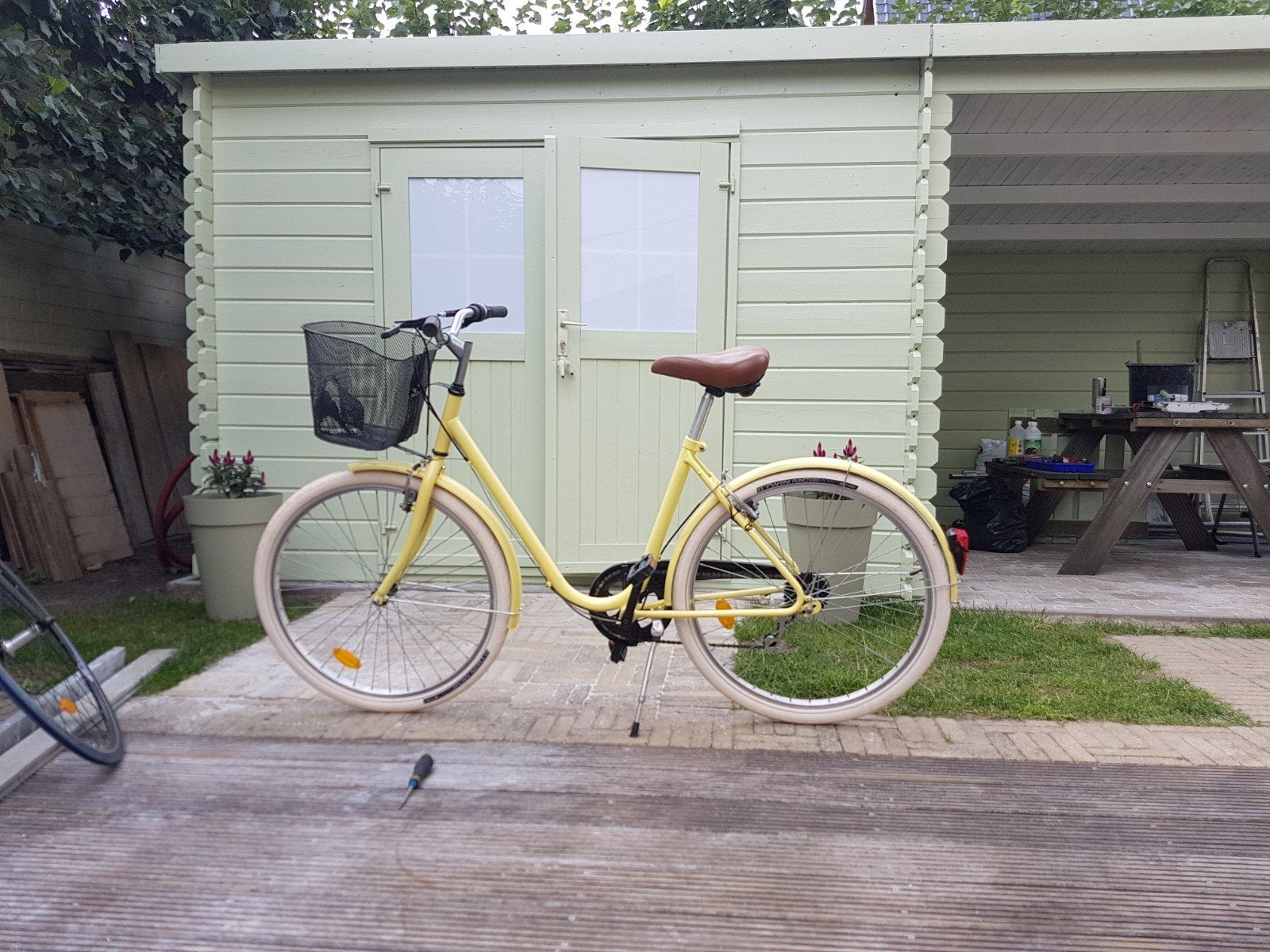 damesfiets, Fietsen en Brommers, Ophalen, Gebruikt, Btwin Decathlon