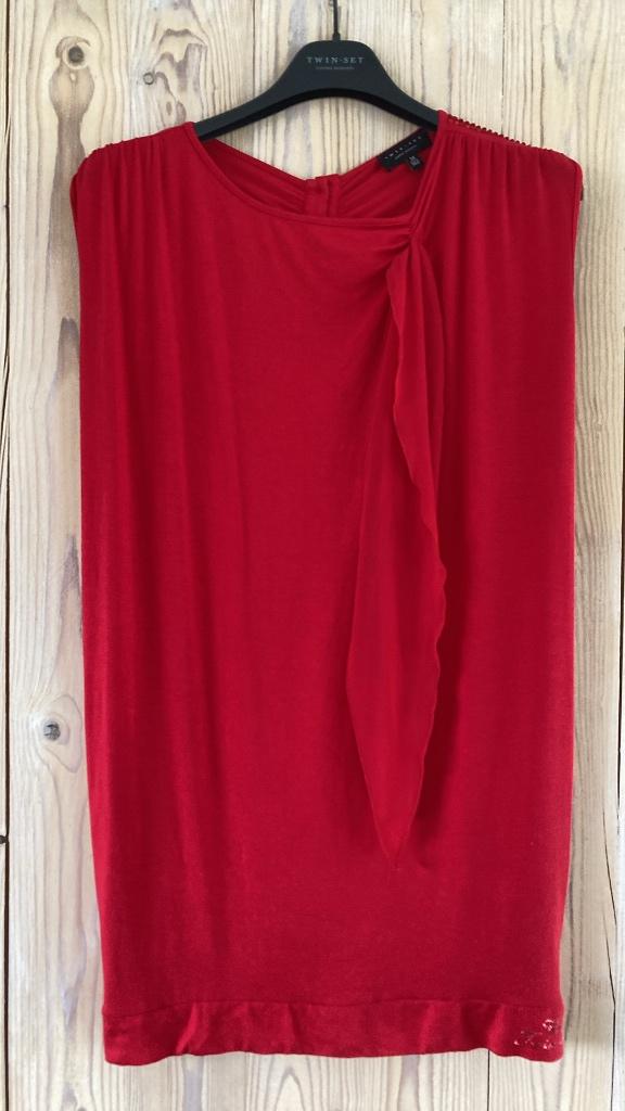 Twin-Set Simona Barbieri rood kleedje, Robe ou Jupe, Enlèvement, Utilisé, Twinset