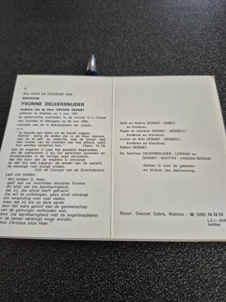 Bidprentjes Wakken, Verzamelen, Bidprentjes en Rouwkaarten, Verzenden