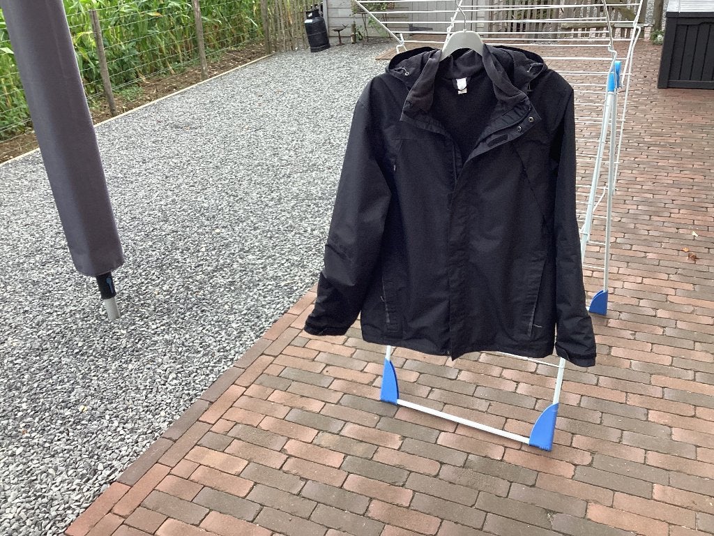 Sportieve jas xl zgan ( najaar/ regen), Kleding | Heren, Jassen | Winter, Quechua, Zwart, Maat 56/58 (XL), Ophalen of Verzenden