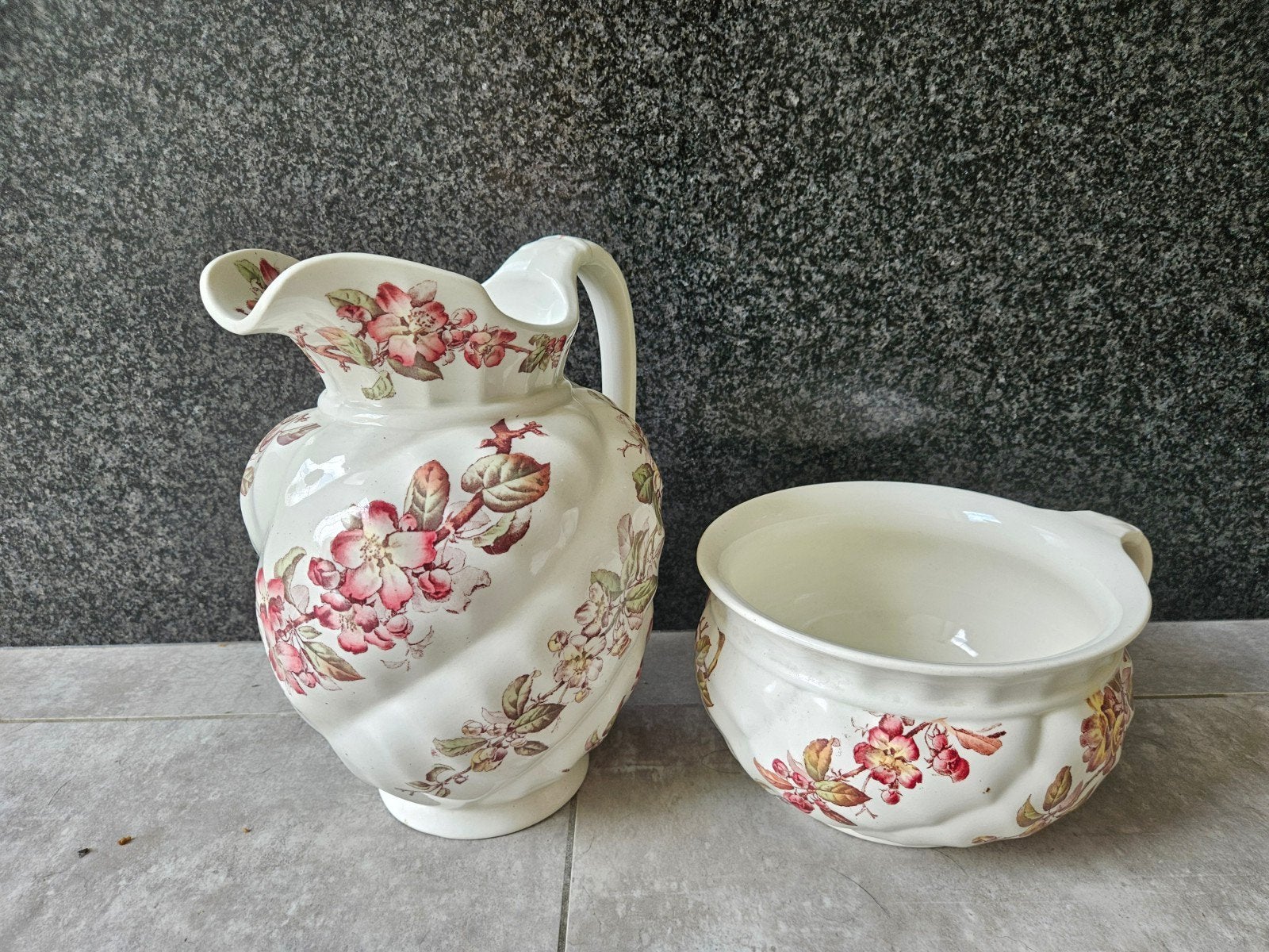 Antieke Victoriaanse wastafelset – Brown-Westhead, Moore & C, Antiek en Kunst, Ophalen