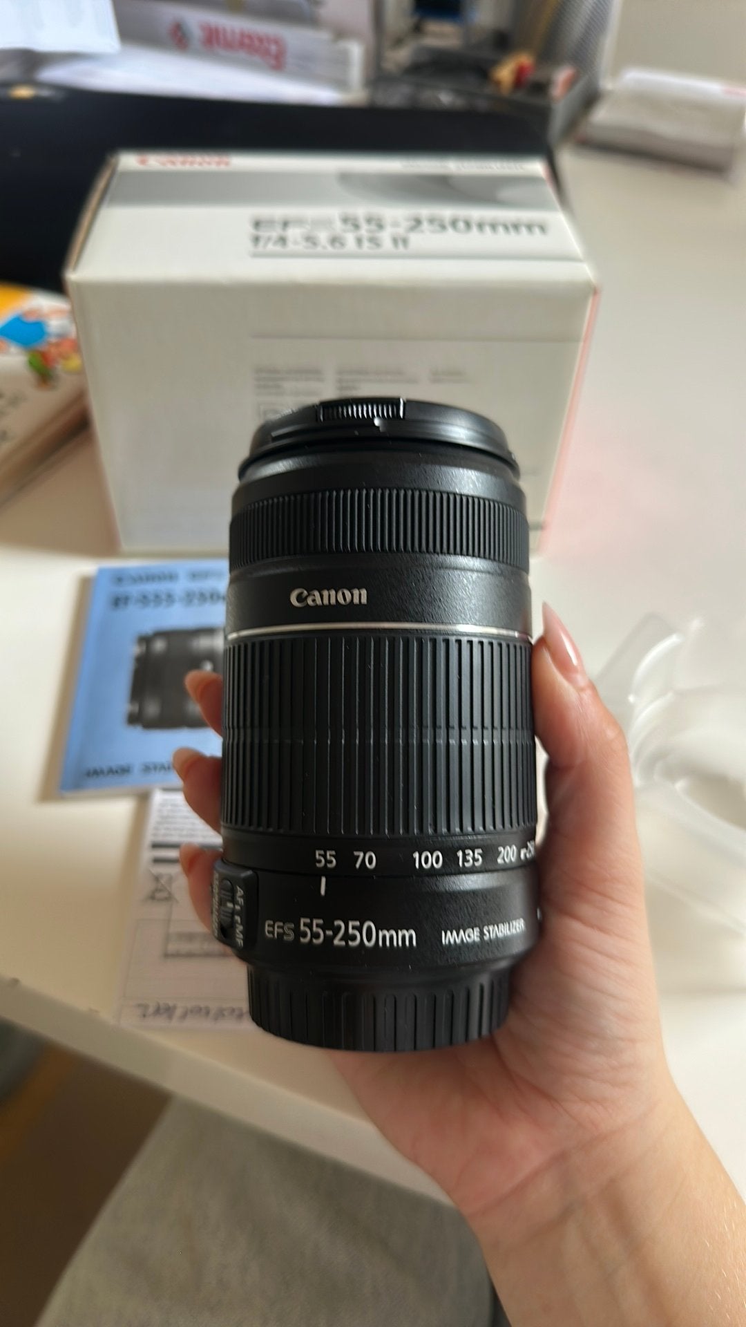 Canon EF-S 55-250mm f/4-5.6 IS II, TV, Hi-fi & Vidéo, Canon, Lentille standard, Comme neuf, Autofocus