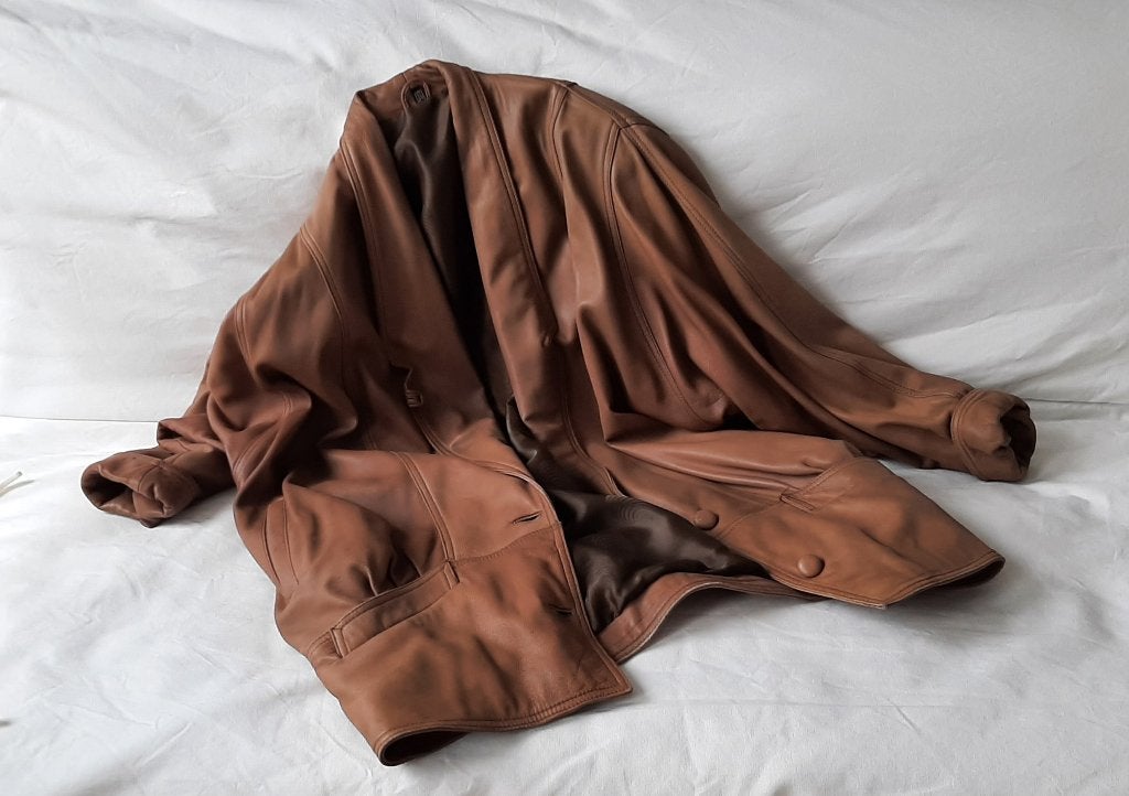 Veste en cuir femme, Kleding | Dames, Jassen | Winter, Ophalen, Gedragen, Maat 36 (S), Beige