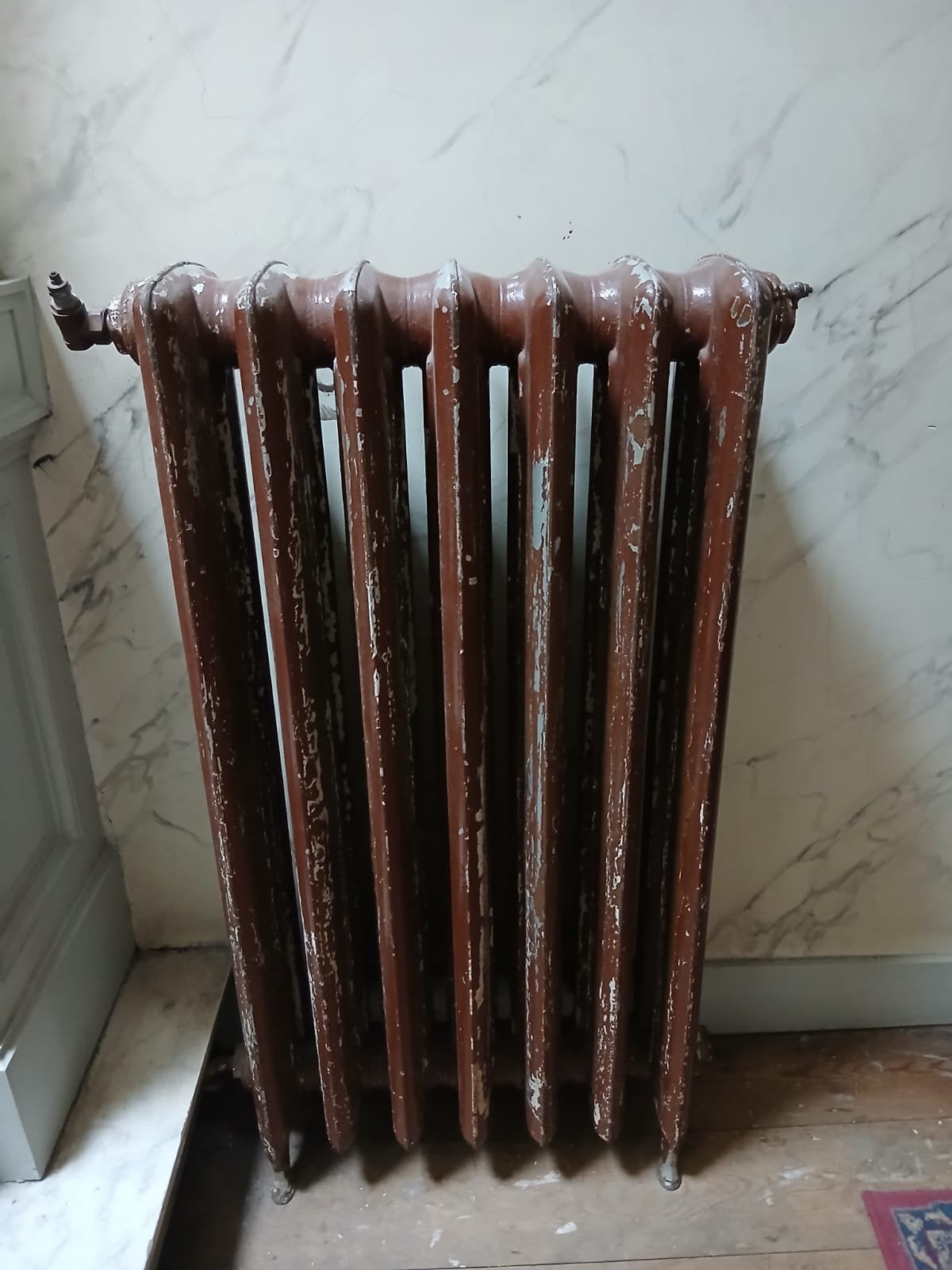 2 vintage gietijzer radiatoren, Doe-het-zelf en Bouw, Verwarming en Radiatoren, Ophalen, Gebruikt