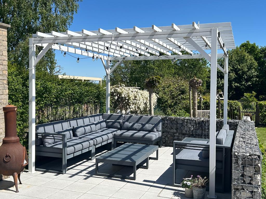 Wit prieeltje, Tuin en Terras, Partytenten, Gebruikt, Paviljoen, 2 meter of meer, Minder dan 5 meter, Minder dan 4 meter, Ophalen