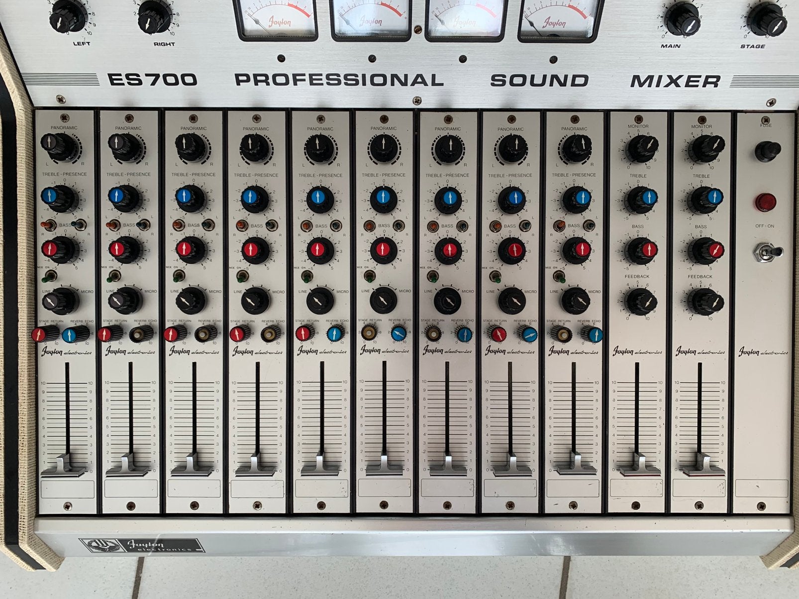 Faylon ES700 studio mixer belgisch jaren 70, Ophalen of Verzenden, Zo goed als nieuw