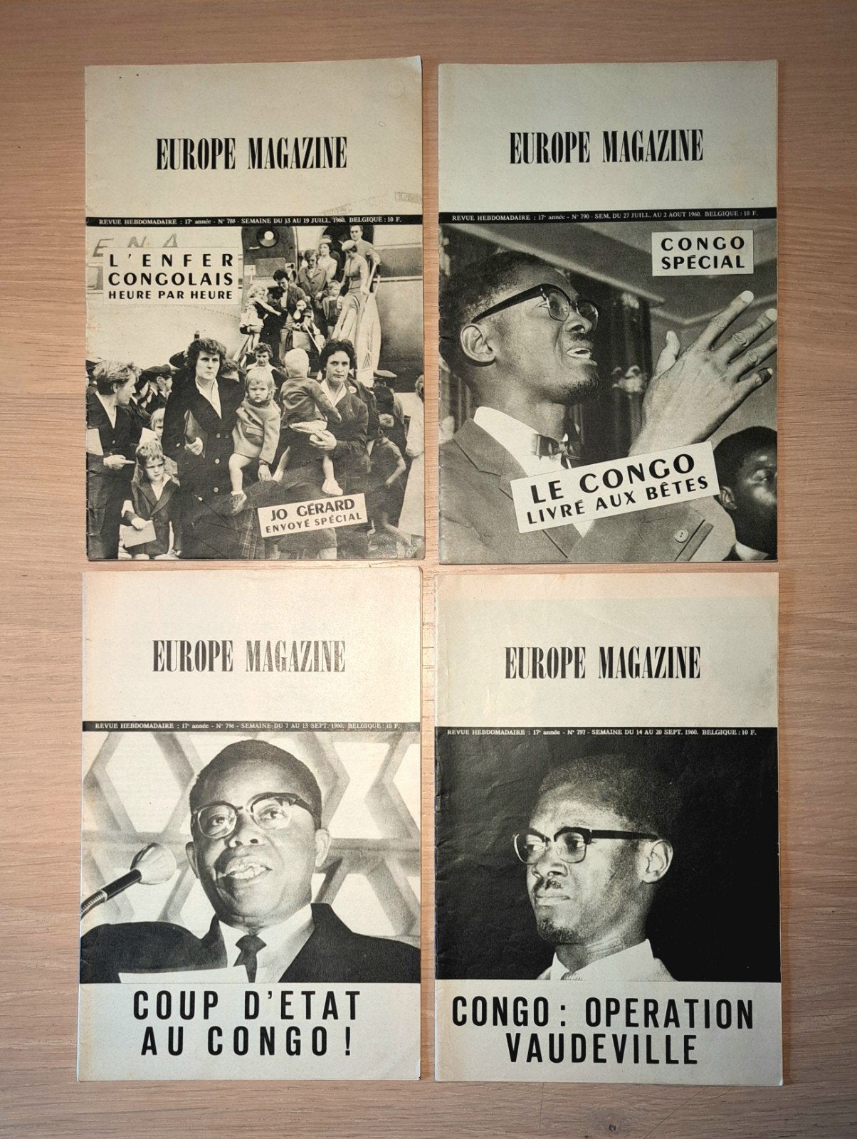 4 „Europe Magazine” tijdschriften uit 1960 Special Congo!!!, Verzamelen, Ophalen of Verzenden
