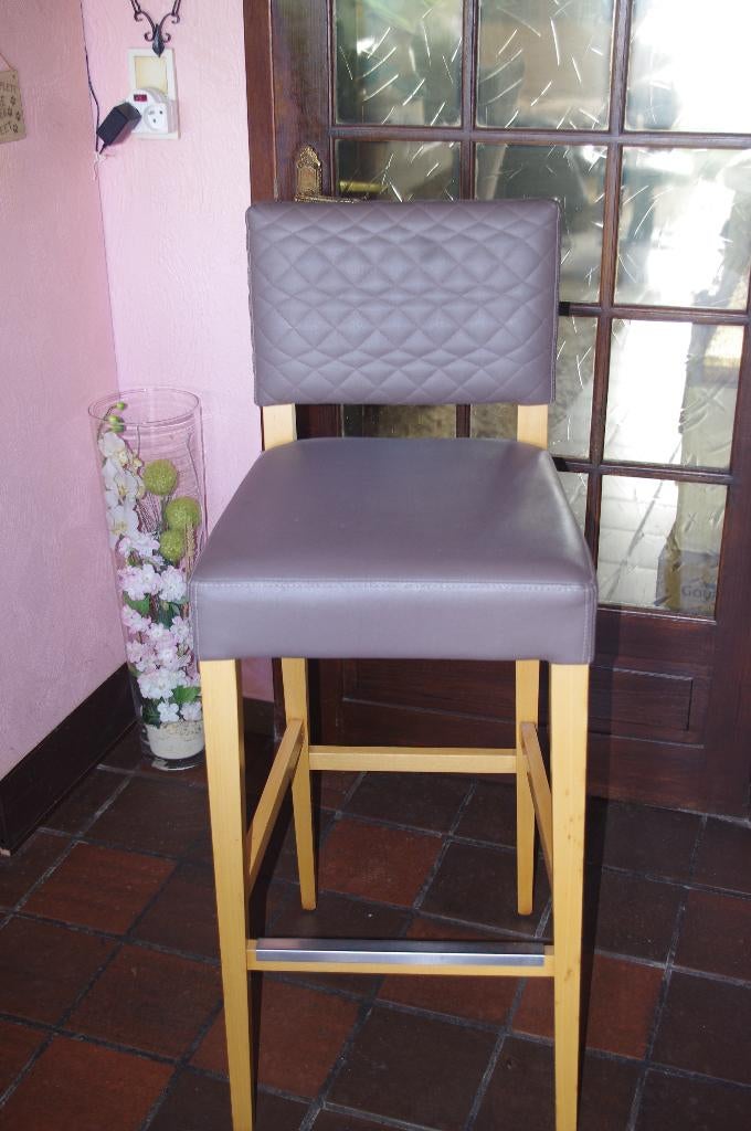 barstoel, Ophalen, Zo goed als nieuw, Leer, 90 cm of meer