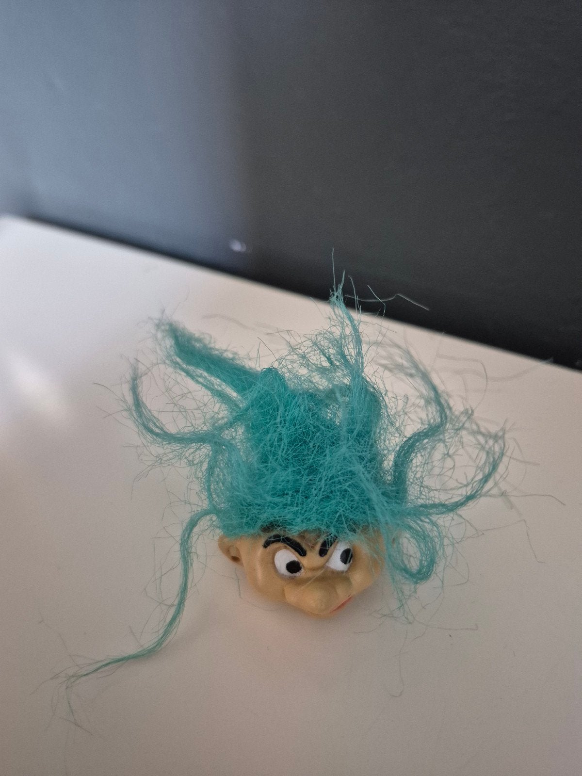 troll vintage popje voor op potlood 1990 3cm, Verzamelen, Ophalen of Verzenden