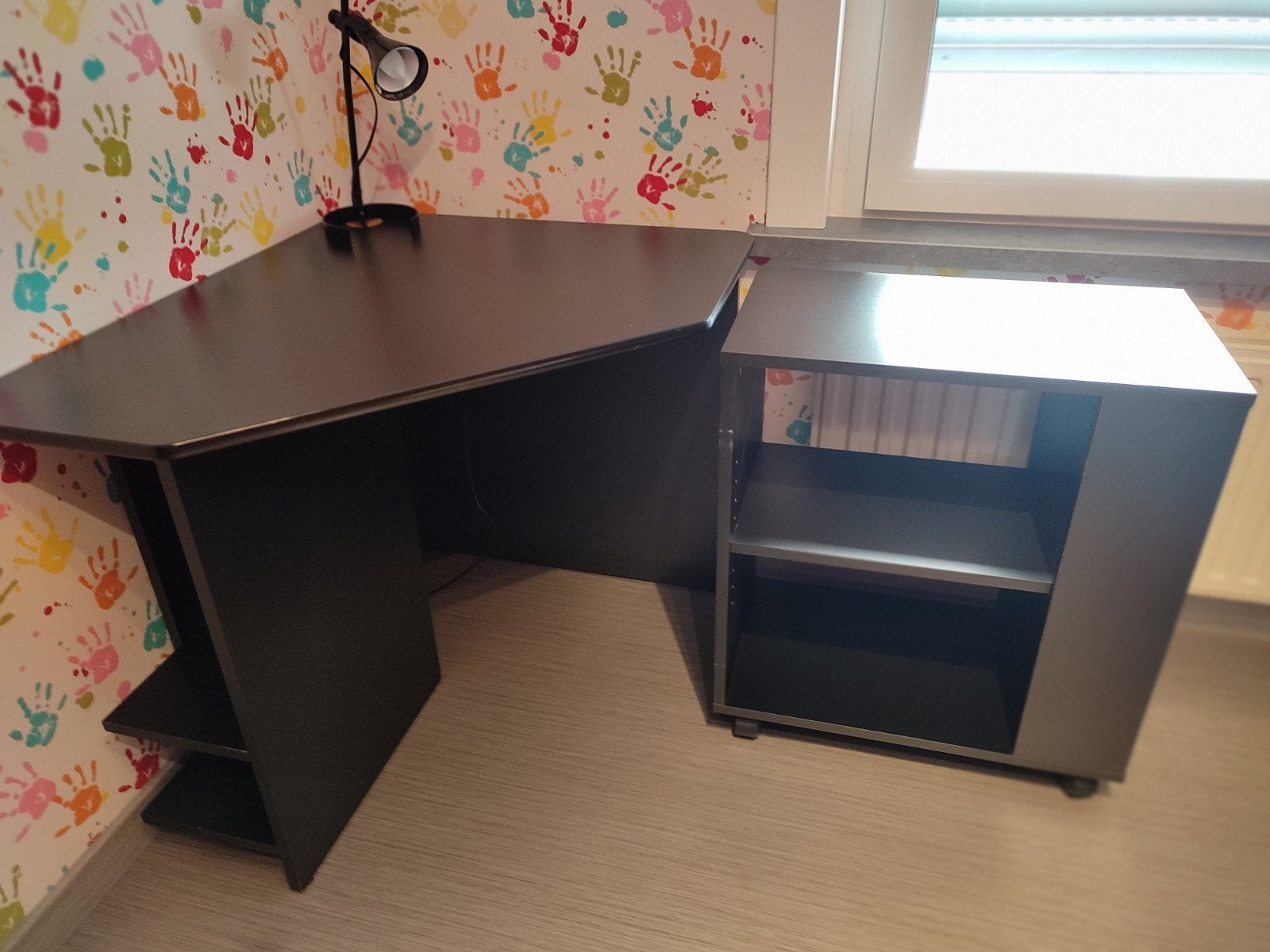 bureau d'angle noir, Maison & Meubles, Moderne, Enlèvement, Démontable, Bureau d'angle