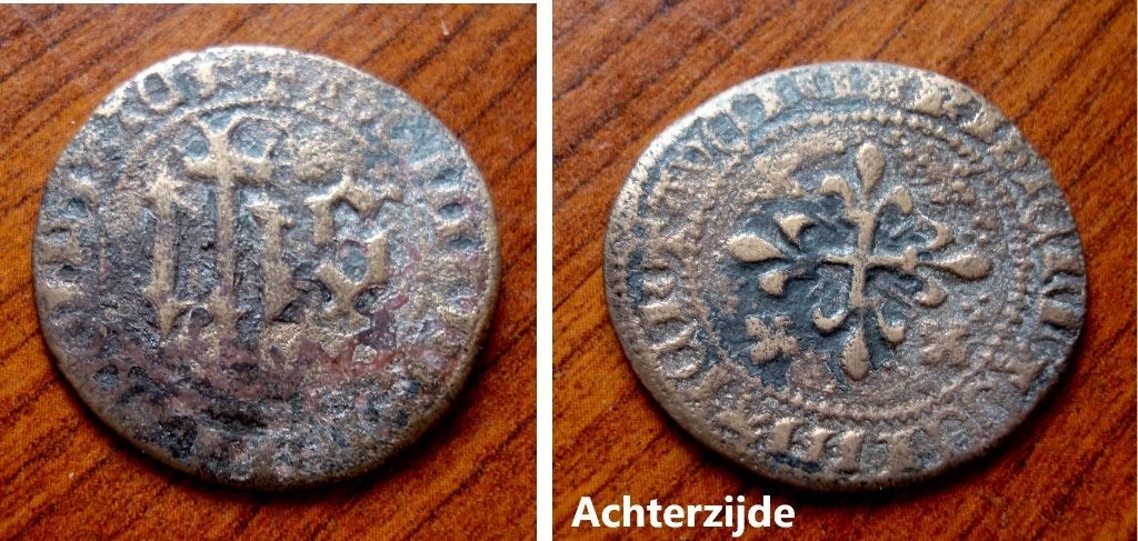 Franse jeton de Compte au nom de Jezus 1450-1500, Verzenden, Brons