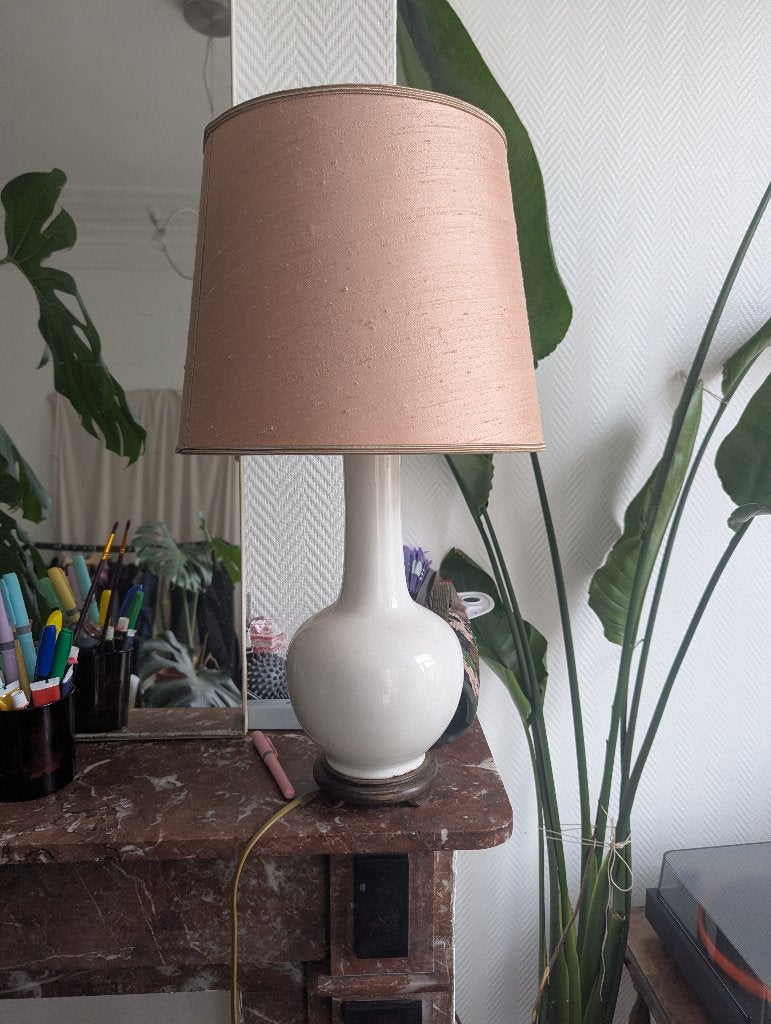 Lampe de table vintage en céramique, Enlèvement