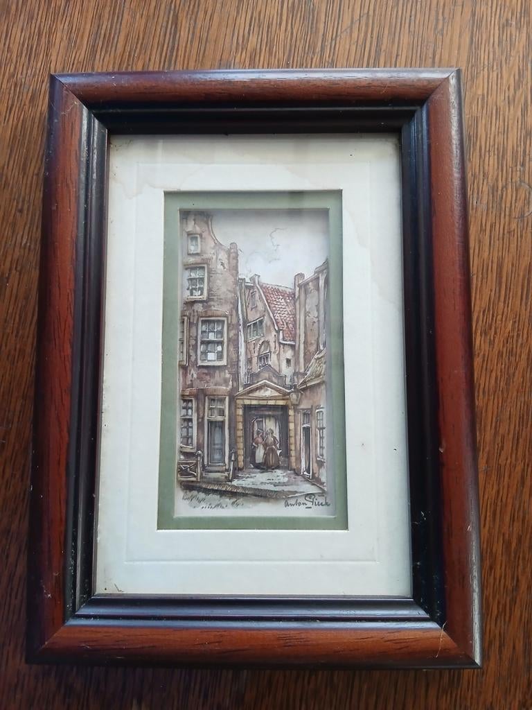 Te koop 4 kaders tekening van anton pieck, Huis en Inrichting, Ophalen of Verzenden