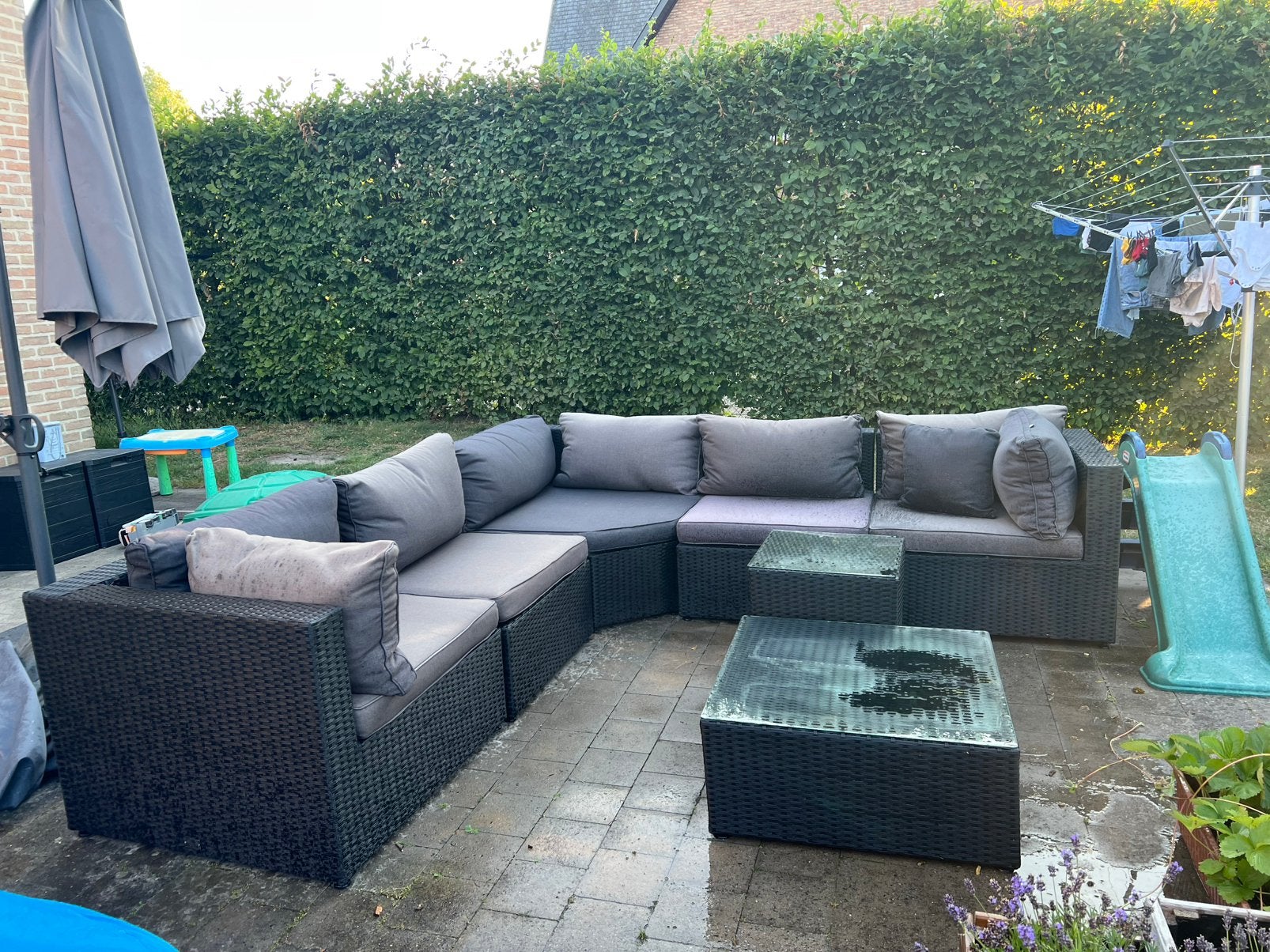 Lounge tuin, Tuin en Terras, Ophalen, Kunststof, Gebruikt, 8 zitplaatsen