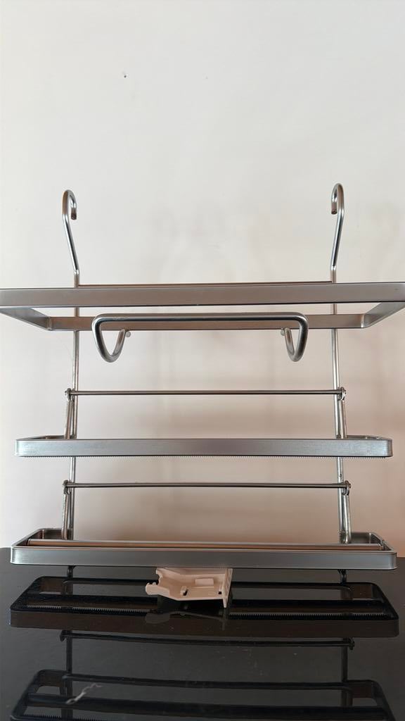 Rekje om keukenrol, aluminiumfolie, enz op te hangen, Ophalen, Zo goed als nieuw, Inox of Chroom