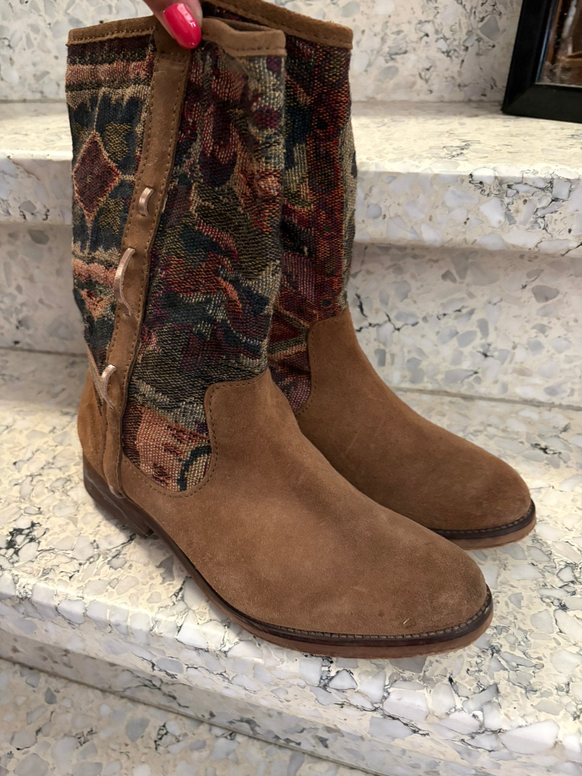 Suède tapestry boots (40), Enlèvement ou Envoi, Comme neuf