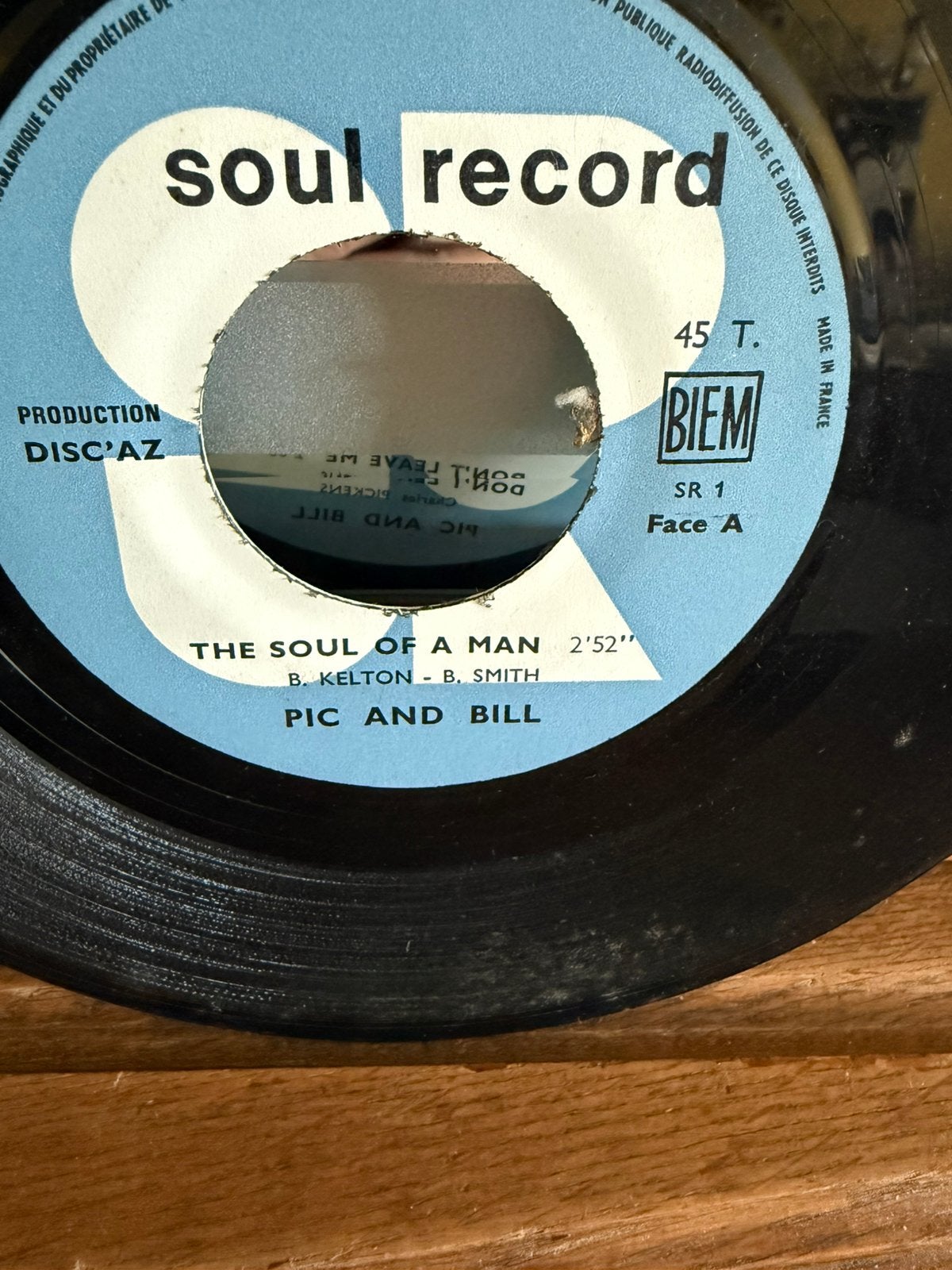 The Soul Of A Man - Don’t Leave Me, Gebruikt, Originele persing, 7 inch, Single