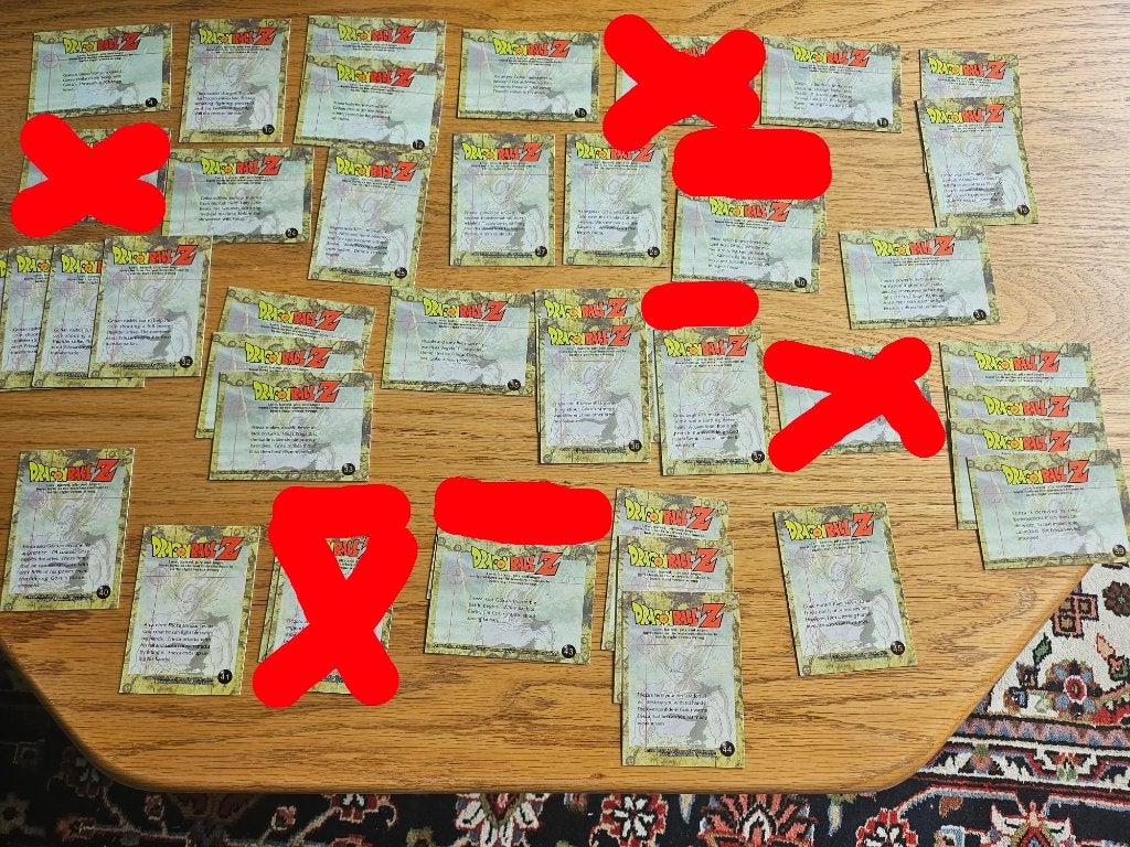 41 dragonball z kaarten namek saga nrs 4 tm 45, Hobby en Vrije tijd, Verzamelkaartspellen | Pokémon, Zo goed als nieuw, Meerdere kaarten