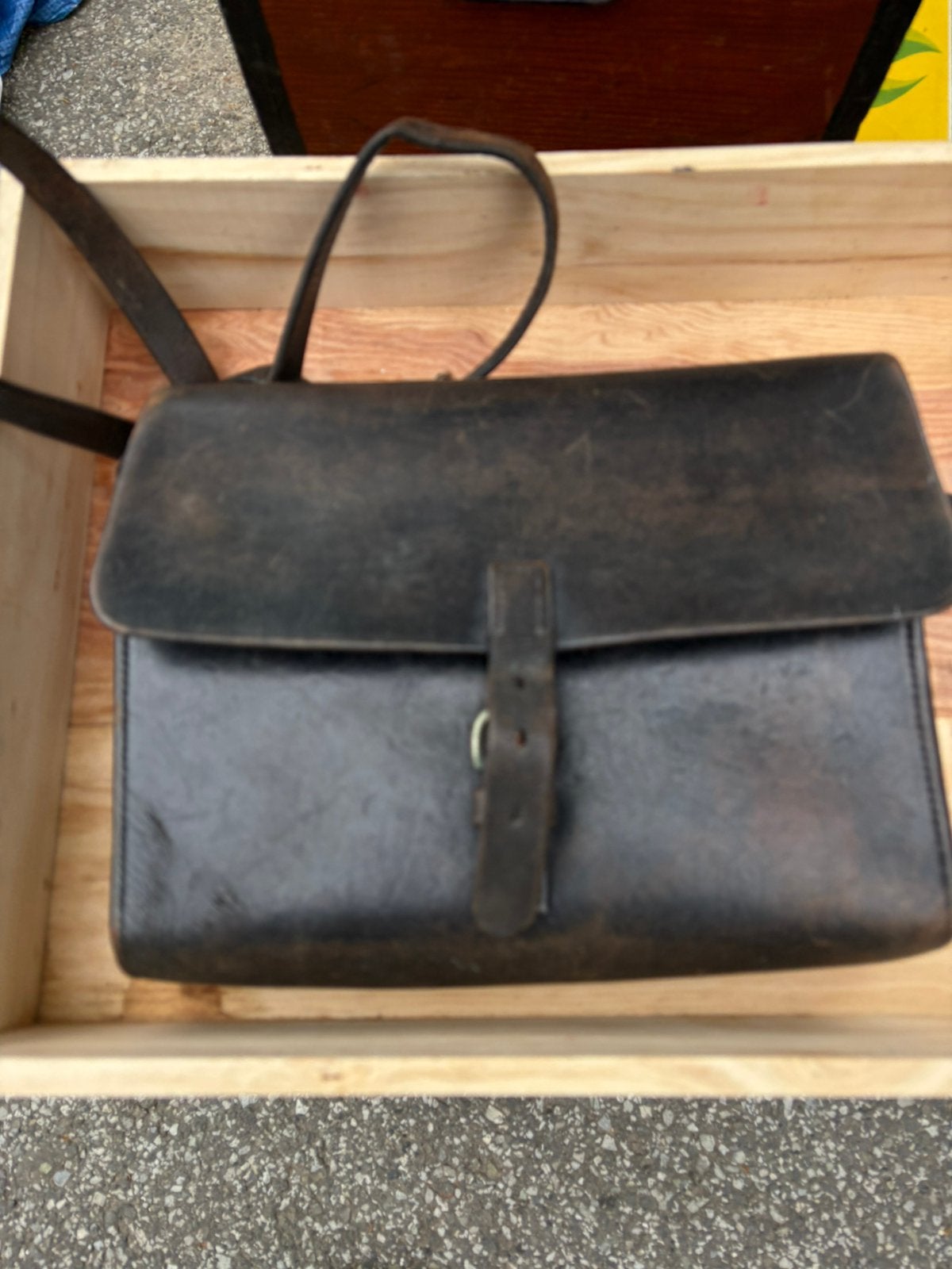 Ancien porte-document de gendarmerie, Enlèvement, Utilisé, Porte-documents ou Cartable, Cuir