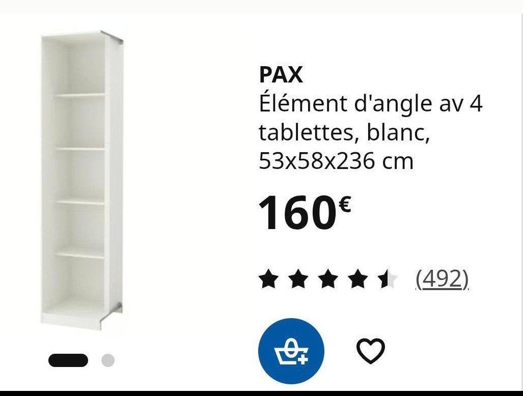 IKEA PAX hoekkast links of rechts