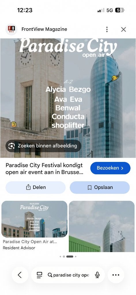 Paradise city open air ticket incl 15 euro drankbon, Tickets en Kaartjes, Eén persoon