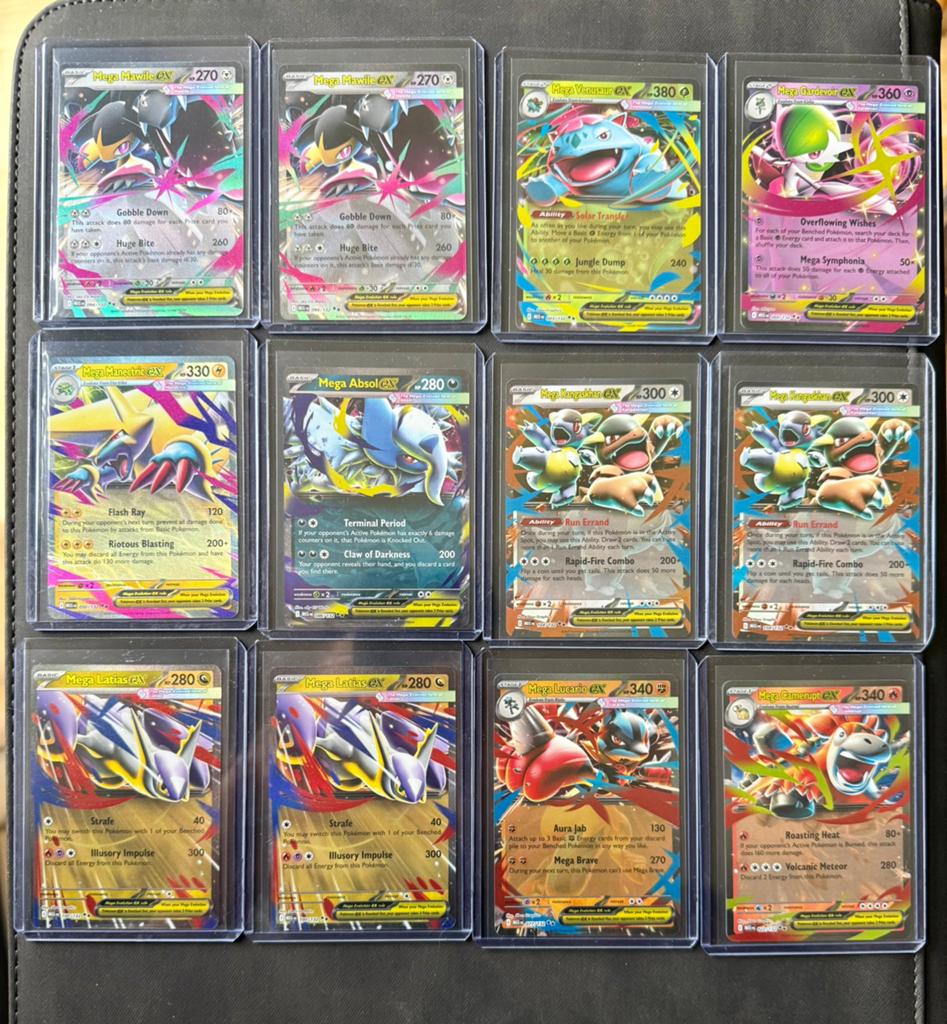 Pokémon Lot - 12x MEG EX-kaartjes, Ophalen of Verzenden, Zo goed als nieuw