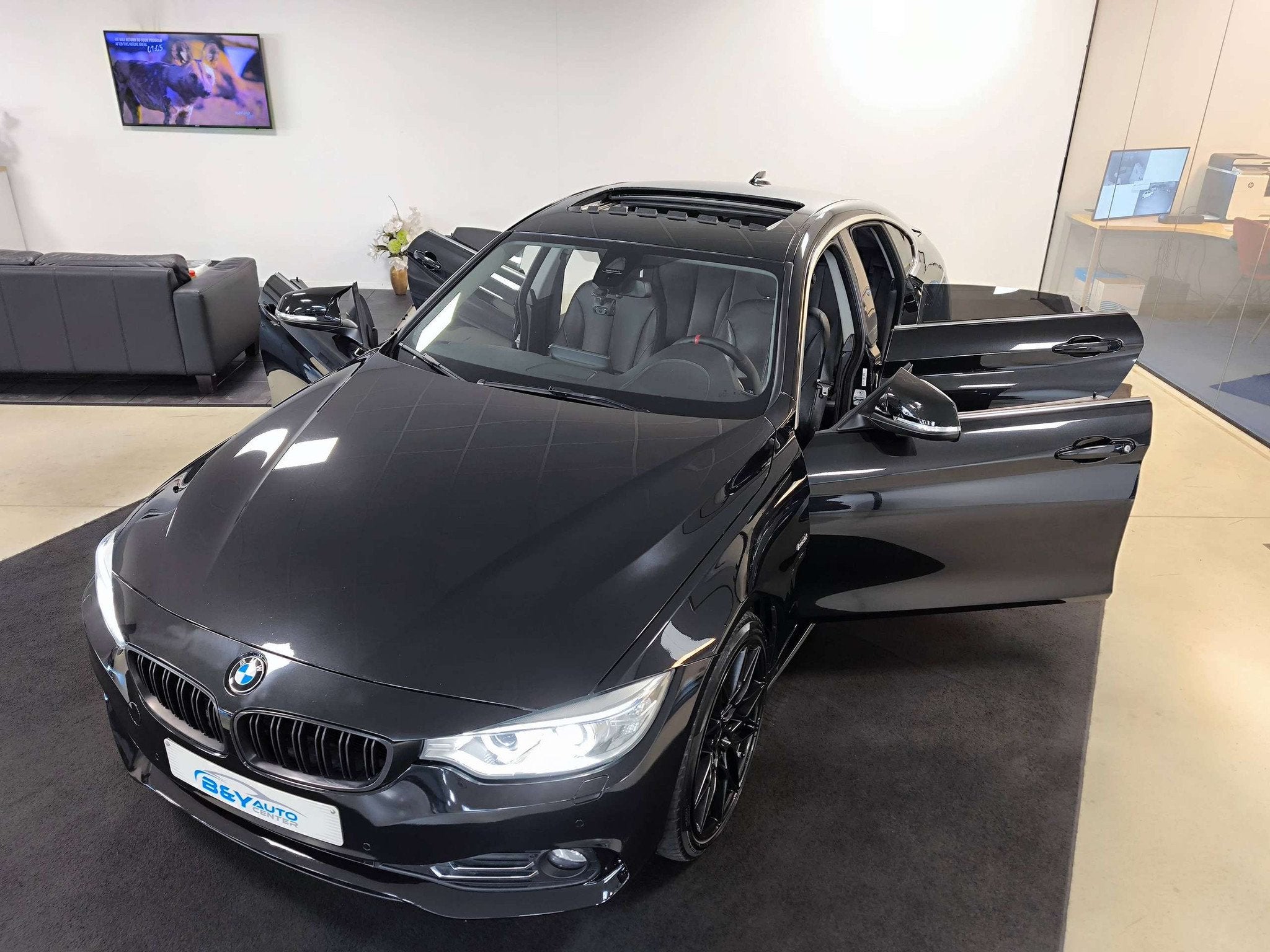 BMW 4 Serie 420 Gran Coupé 420 dA Luxury Line / Open Dak, Automaat, Achterwielaandrijving, 4 cilinders, Zwart