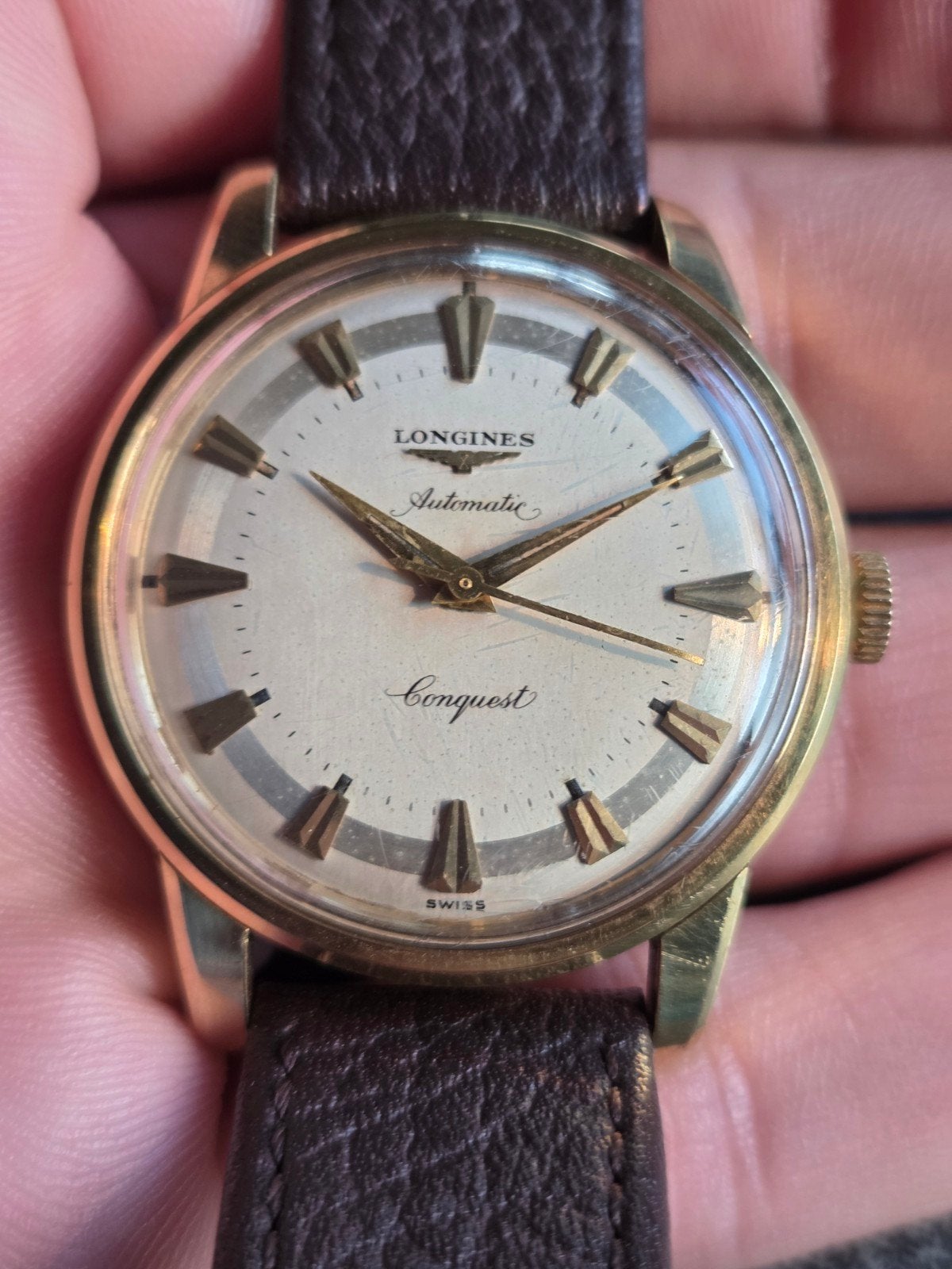 Longines Conquest Vintage de 1957 – Or Jaune 18K, Bijoux, Sacs & Beauté, Montre-bracelet, 1930 à 1960, Or, Enlèvement