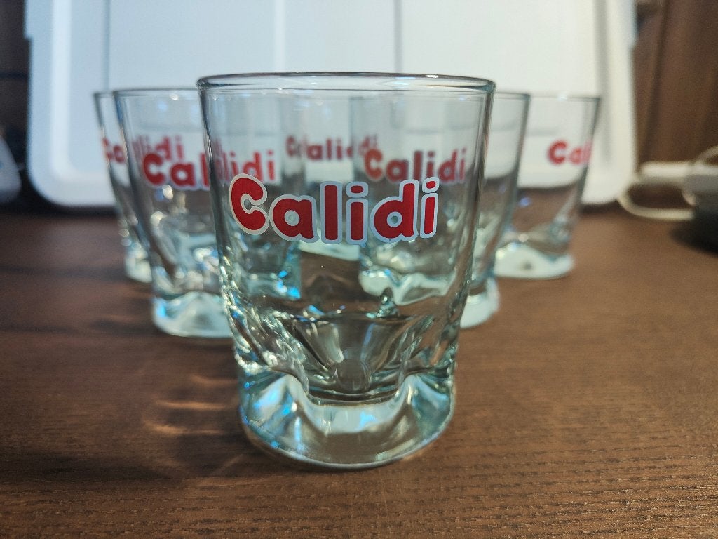 6 Calidi glaasjes, retro, Ophalen, Zo goed als nieuw, Overige typen